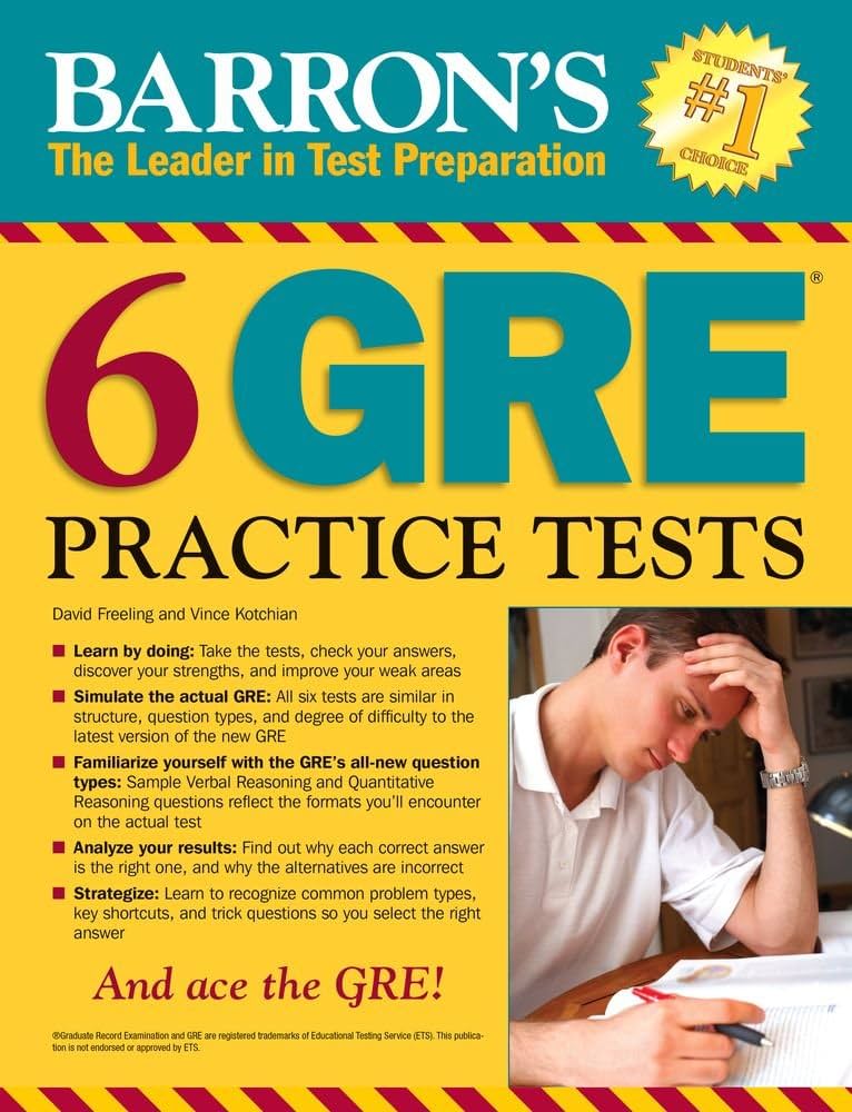 Barron's 6 GRE Practice Tests (Second Edition) - eBook