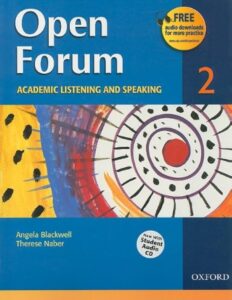 Open Forum – Academic listening and speaking 2 (PDF, Resources)