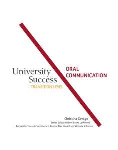 University Success Oral Communication Transition Level – Original PDF, Resources